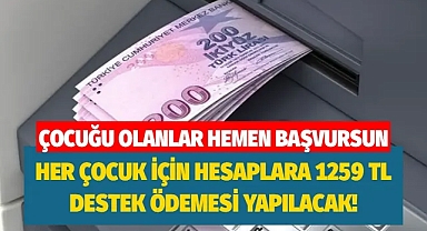 Çocuklu anne babalar müjde!! Aile ve Sosyal Hizmetler Bakanlığı destek yardımı başlıyor... Toplam 1300 TL ödeme yapılacak!!