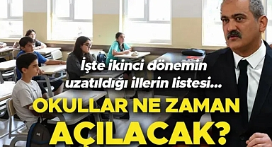 Bakan Özer açıkladı: Deprem bölgesinde okullar ne zaman açılacak?