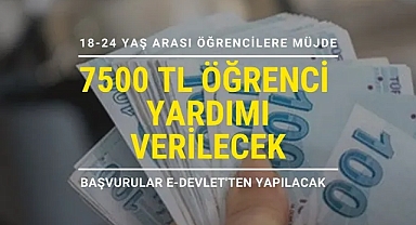 Son Dakika !! 7500 TL öğrenci yardımı için e-Devlet başvurusu !! 18 yaşını geçen herkese 7 bin 500 lira para yardımı!!