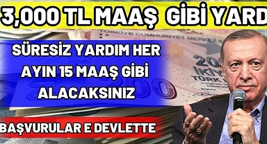 HER AY MAAŞ GİBİ 3000 TL ÖDENECEK !! Aile ve Sosyal Hizmetler Bakanlığı Müjdeyi Verdi ! Başvurular başladı !