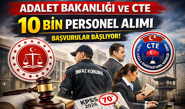 Adalet Bakanlığı ve CTE 10 Bin Personel Alımı Yapacak: KPSS Şartları ve Başvuru Detayları