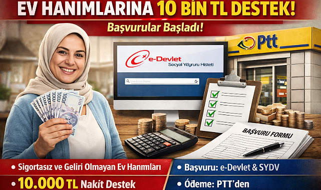 Ev Hanımlarına 10 Bin TL Destek: Başvurular Başladı! İşte Tüm Detaylar